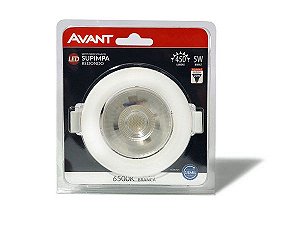 Spot Led  Embutir Redondo 5w Direcionável Bivolt Avant 6500k