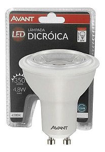 LAMPADA DICROICA GU10 4,8W 350LM 6500k