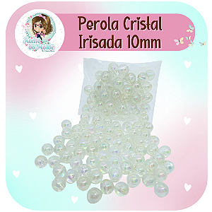 Pérola Cristal Irisada 10mm