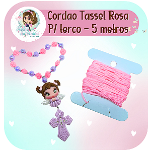 Cordão Tassel Rosa p/terço - 5 metros