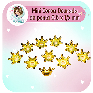 Mini Coroa Dourada de Ponta 0,6 x 1,5mm