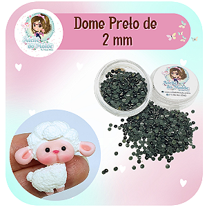 Dome Preto 2mm - Pote c/ 2 gr