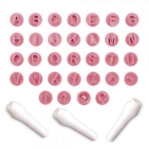 Kit Carimbos Letras Rosa