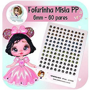 Olhos Resinados Fofurinha - PP 6mm - Mista