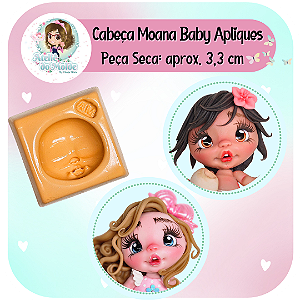 Cabeça Moana Baby Apliques