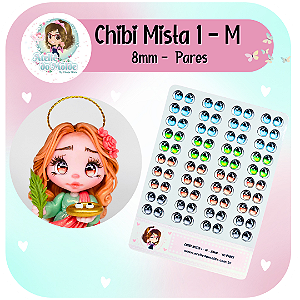Olhos Resinados Chibi Mista 1 - M