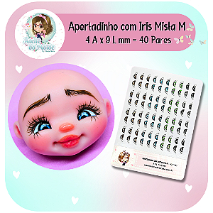 Olhos Resinados Apertadinho Com Iris Mista - M
