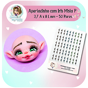 Olhos Resinados Apertadinho Com Iris Mista - P