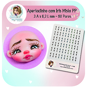 Olhos Resinados Apertadinho Com Iris Mista - PP