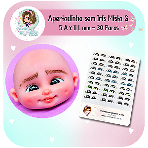Olhos Resinados Apertadinho Sem Iris Mista - G
