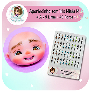 Olhos Resinados Apertadinho Sem Iris Mista - M