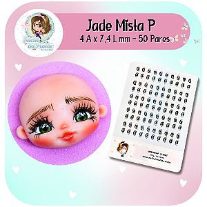 Olhos Resinados Jade Mista - P