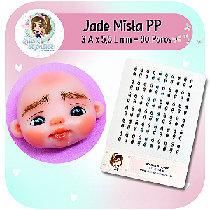 Olhos Resinados Jade Mista - PP