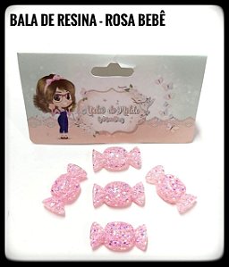 Bala de Resina Rosa Bebê