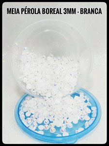 Meia Pérola Boreal Branca 3mm