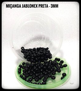 Miçanga Jablonex Preta - 3mm