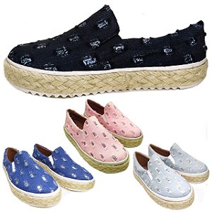 tenis jeans com brilho