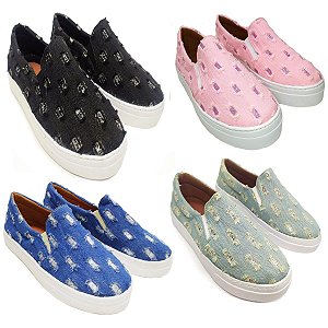 tenis jeans com brilho