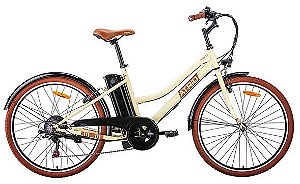 Bicicleta Elétrica Miami Aro 26 Retrô 350W 7.8Ah 6V Shimano - Atrio - BI208