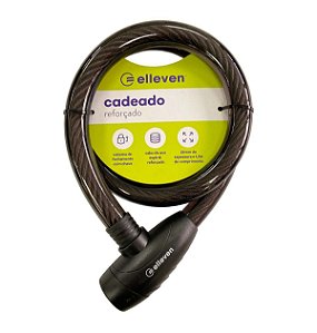 CADEADO ESPIRAL CHAVE 120CM X 25MM PRETO