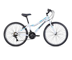 BICICLETA INDIE 24 21V ACO BRANCO/AZ/PTO