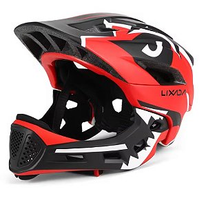 CAPACETE FULL FACE INFANTIL VERMELHO