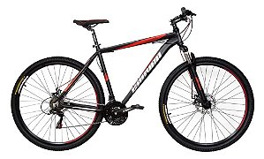 Bicicleta Elleven Gear Aro 29 21v Mtb Preto/Vermelho 17