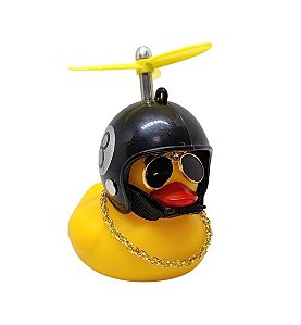 BUZINA SILICONE PATO COM CAPACETE PRETO BOLA 8