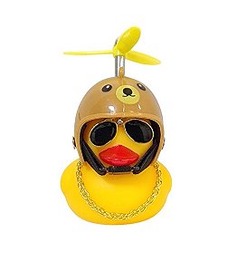 BUZINA SILICONE PATO COM CAPACETE MARROM PATA
