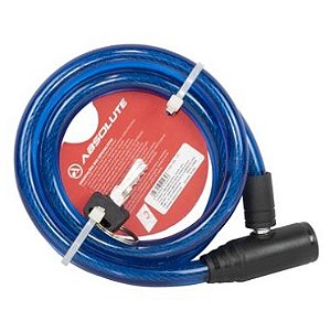 CADEADO 1,0MX12MM ESPIRAL, CHAVE, AZUL