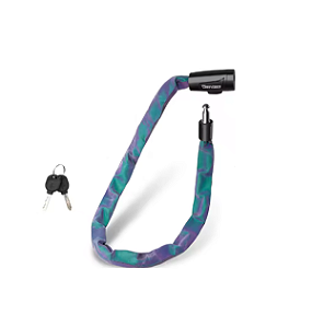 CADEADO CORRENTE+NYLON COM CHAVE 4MM X 750MM RAINBOW