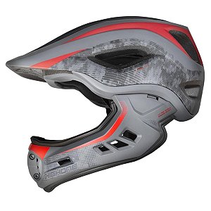 CAPACETE BIKE X FULL FECHADO MY22 TAM G CINZA/VERMELHO Ref: HOCAP0273 Marca: HIGH ONE