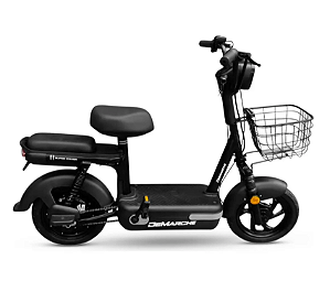 Scooter Elétrica Demarche 400W Bateria 48V 12Ah com Cesta e Trava Antifurto