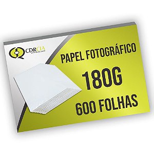 Papel A4 Fotográfico 180g Auto Brilho - Kit com 600 Folhas