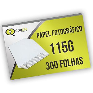 Papel Fotográfico 115g A4, Papel Foto 115g - Kit com 300 Folhas