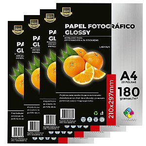 Papel A4 Fotográfico 180g X-Colour Auto Brilho - Kit com 1200 Folhas