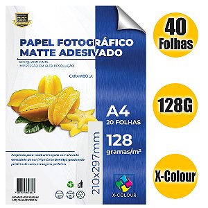 Papel Fotográfico Matte Adesivo 128g A4 40 Folhas