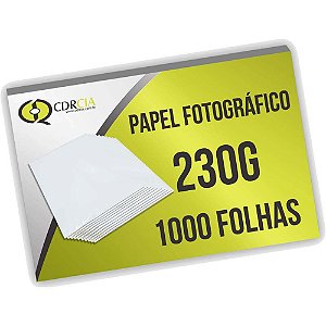 Papel A4 Fotográfico 230g Auto Brilho - Kit com 1000 Folhas