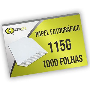 Papel Fotográfico 115g A4, Papel Foto 115g - Kit com 1000 Folhas