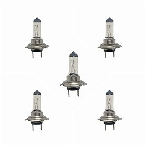 Kit 5x Lampada Farol H7 12v 55w Filamento Fino