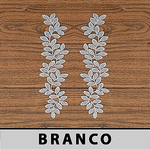 Aplicação Guipir Branca CH-1950 (7,5cm - 31,0cm)(6 pares)