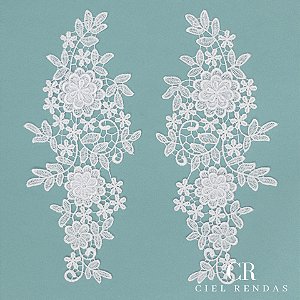 3 Pares da Aplicação Guipir 3D CH-1934 (12,5cm - 29,5cm)