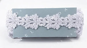 Tule Bordado Branco com Sutache CH-2010/D (4,5cm - 9,0m)