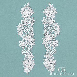 Aplicação Guipir CH-1937 (5,5cm - 23,5cm)(6 pares)