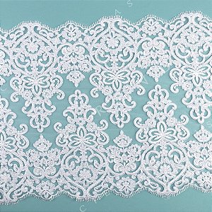 Tule Bordado CH-1477 (36,0cm)(VENDA POR METRO)