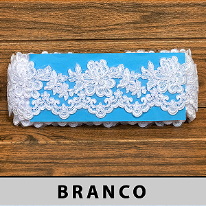 Tule Bordado Branco CH-1989 (8,5cm - 9,14m)