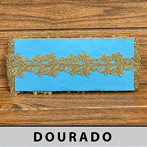 Tule Bordado Dourado CH-2010/B (4,5cm - 9,14m)