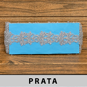 Tule Bordado Prata CH-2010/B (4,5cm - 9,14m)