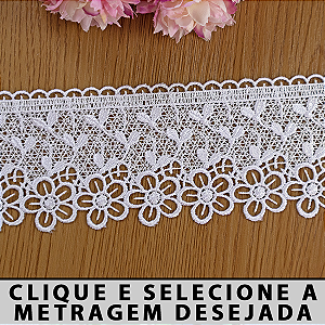 Renda Guipir Branca LA-121493 (7,5cm - 13,70m)