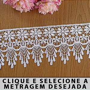 Renda Guipir Branca LA-801322 (8,5cm - 13,70m)